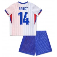 Fotbalové Dres Francie Adrien Rabiot #14 Dětské Venkovní ME 2024 Krátký Rukáv (+ trenýrky)